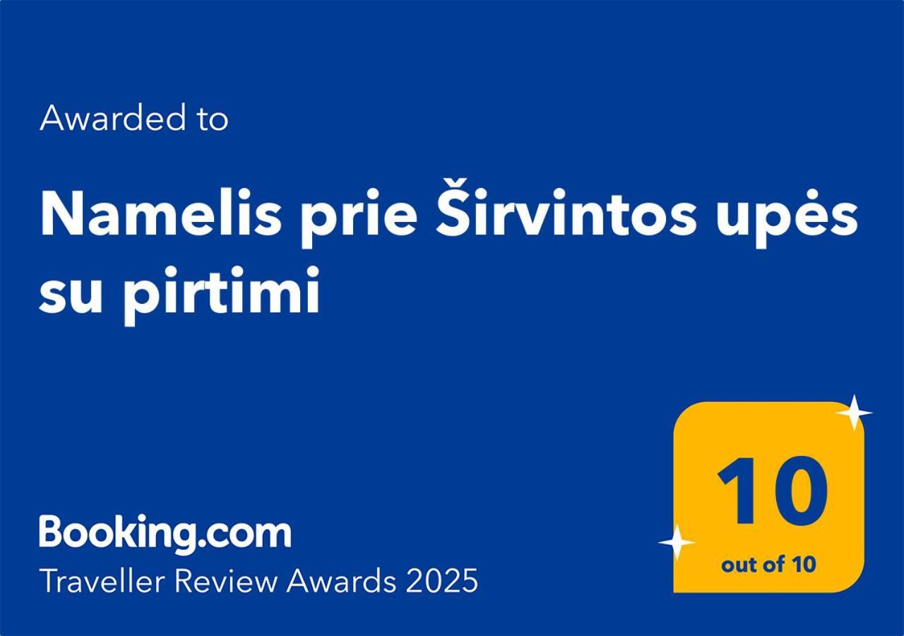 Namelis Prie Sirvintos Upes Su Pirtimi Villa Exterior photo